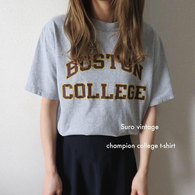 Champion(チャンピオン)のchampion カレッジ tシャツ グレー 古着 レディース vintage レディースのトップス(Tシャツ(半袖/袖なし))の商品写真