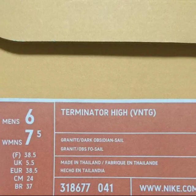 NIKE ナイキ ターミネーター 24cの通販 by KWTCE｜ナイキならラクマ - NIKE TERMINATOR HIGHVNTG 格安通販