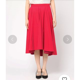 ドゥロワー(Drawer)のdrawer ロングフレアースカート 赤 サイズ 36(ロングスカート)
