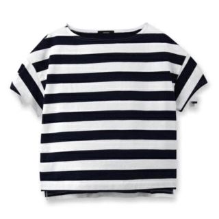 オペーク(OPAQUE)の定価14040円 一回着用 OPAQUE ボーダーコットンスウェットカットソー(Tシャツ(半袖/袖なし))