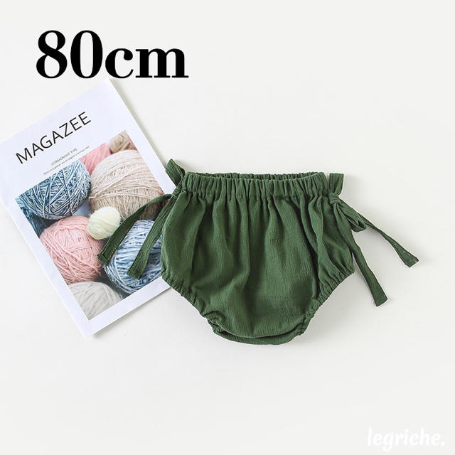 海外子供服 ベビーパンツ かぼちゃパンツ ブルマ 新品 80 女の子 パンツ キッズ/ベビー/マタニティのベビー服(~85cm)(パンツ)の商品写真