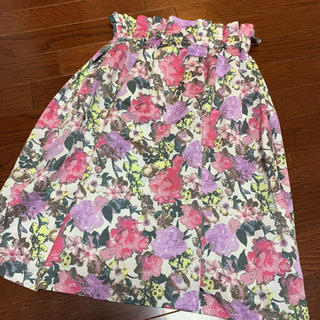 クチュールブローチ(Couture Brooch)の【新品】クチュールブローチ 花柄フレアスカート(ひざ丈スカート)