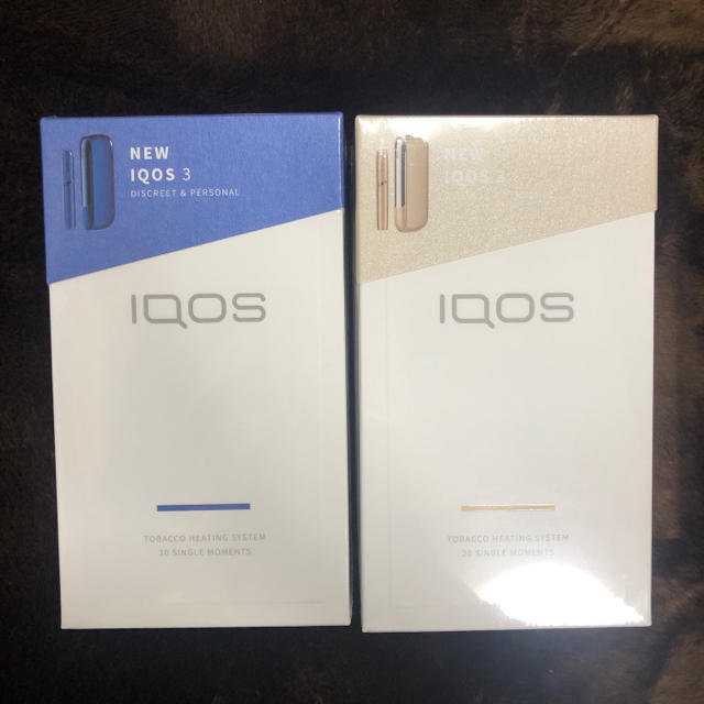 ファッション小物【新品未開封】iQOS3 ブルー ゴールド 2台セット