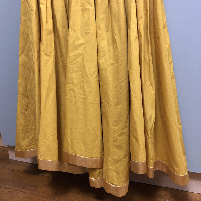 Drawer ドゥロワー コットン スカート マスタード 黄色 サイズ36 美品