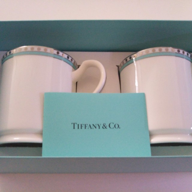 Tiffany & Co. - TIFFANYプラチナブルーバンドマグカップの通販 by モカshop｜ティファニーならラクマ