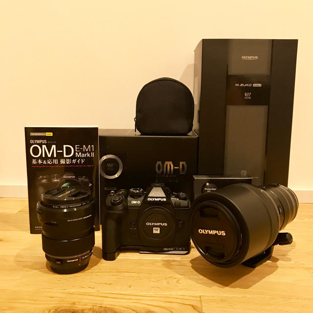 OLYMPUS(オリンパス)の5年保証付 OM-D E-M1 Mark II Proレンズ2本セットオリンパス スマホ/家電/カメラのカメラ(ミラーレス一眼)の商品写真