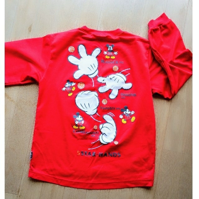 Disney(ディズニー)のミニバス ミズノ ミッキー赤 長袖Tシャツ 140  スポーツ/アウトドアのスポーツ/アウトドア その他(バスケットボール)の商品写真