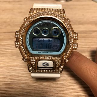 ジーショック(G-SHOCK)のG-SHOCK カスタム baby-G ピンクゴールド　スワロフスキー(腕時計(デジタル))