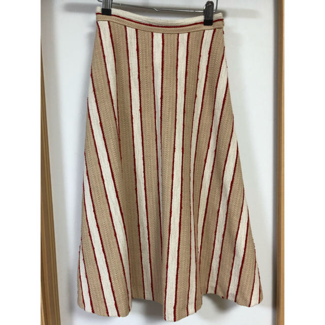 GRACE CONTINENTAL(グレースコンチネンタル)のグレースコンチネンタル  ストライプフレアスカート ダイアグラム ボトム SS レディースのスカート(ひざ丈スカート)の商品写真