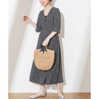 ナチュラルクチュール(natural couture)のレトロ小花ワンピース☆(ひざ丈ワンピース)