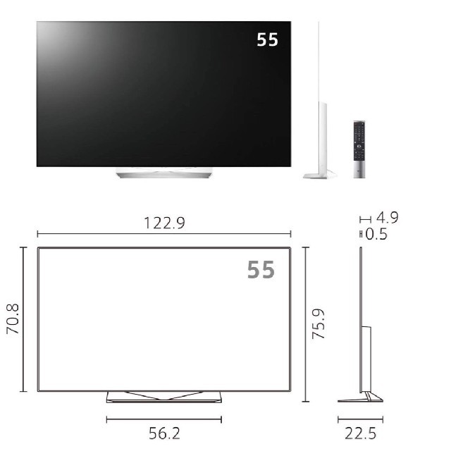 LG Electronics(エルジーエレクトロニクス)のLG55型v 有機ELテレビ 4k HDR対応 スマホ/家電/カメラのテレビ/映像機器(テレビ)の商品写真