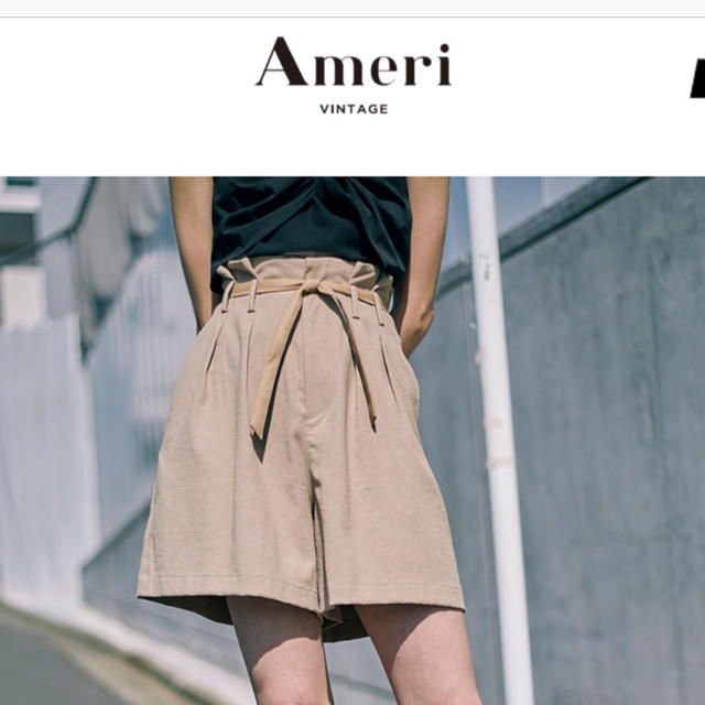 Ameri VINTAGE(アメリヴィンテージ)のLITTLE LINEN OVER HALF PANTS アメリヴィンテージ  レディースのパンツ(ショートパンツ)の商品写真