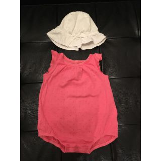 プチバトー(PETIT BATEAU)のプチバトー ノースリーブロンパース 6m67㎝(ロンパース)