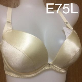 サテンレース ブラショー E75L ホワイト(ブラ&ショーツセット)