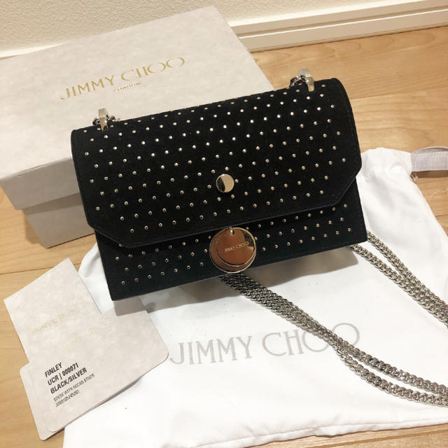 新品❤️ JIMMY CHOO  ショルダーバッグ スタッズ約15ｃｍ重量