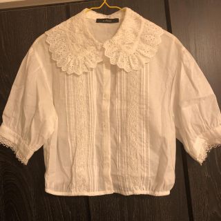 ダブルクローゼット(w closet)のレースブラウス(シャツ/ブラウス(半袖/袖なし))