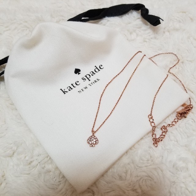 kate spade new york(ケイトスペードニューヨーク)のお値下げ！kate spade　ピンクゴールドのネックレス レディースのアクセサリー(ネックレス)の商品写真