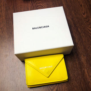 バレンシアガ(Balenciaga)の美品 バレンシアガ 財布 ミニ イエロー(折り財布)