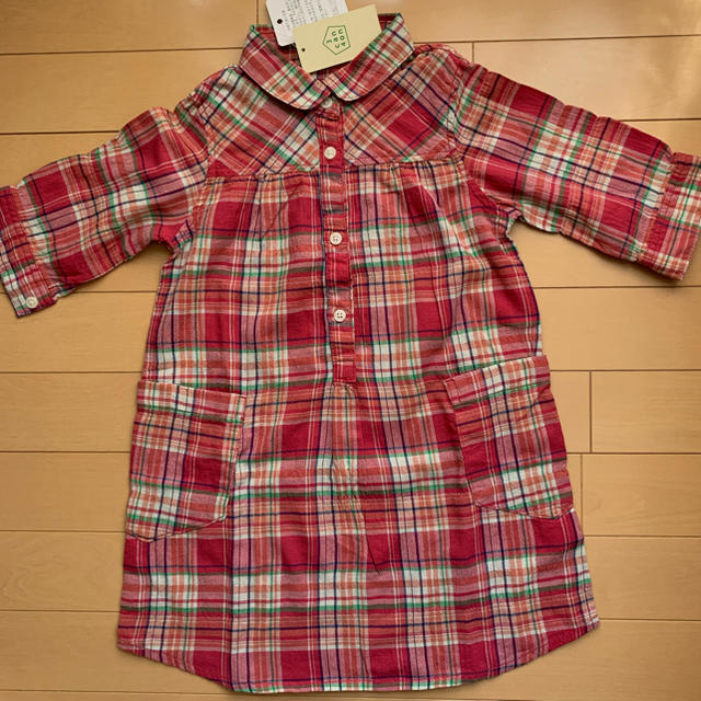 3can4on(サンカンシオン)のWORLD  3can 4on キッズ シャツワンピ    110cm 新品 キッズ/ベビー/マタニティのキッズ服女の子用(90cm~)(ワンピース)の商品写真