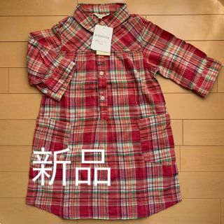 サンカンシオン(3can4on)のWORLD  3can 4on キッズ シャツワンピ    110cm 新品(ワンピース)