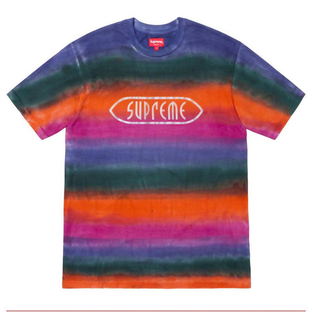 Supreme 19ss Rainbow Stripe Tee orange - Tシャツ/カットソー(半袖 ...