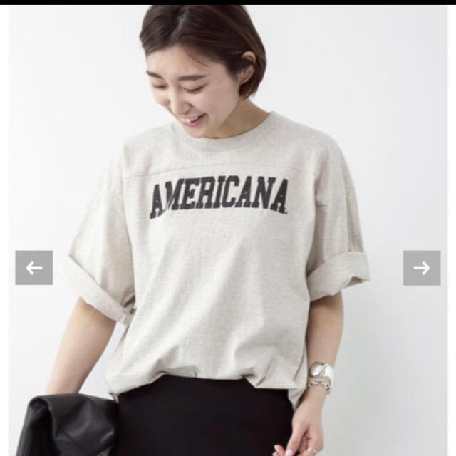 AMERICANA(アメリカーナ)のアメリカーナ ロゴTシャツ レディースのトップス(Tシャツ(半袖/袖なし))の商品写真