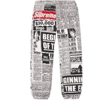 シュプリーム(Supreme)のSupreme Newsprint Skate Pant White(ワークパンツ/カーゴパンツ)