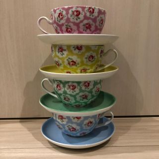 キャスキッドソン(Cath Kidston)の【新品未使用】キャスキッドソン カップ&ソーサー4客セット(グラス/カップ)