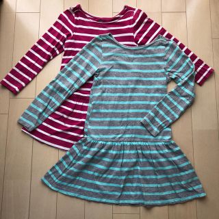 オールドネイビー(Old Navy)のオールドネイビー   七分袖チュニック  2枚セット ガールズ 120(Tシャツ/カットソー)