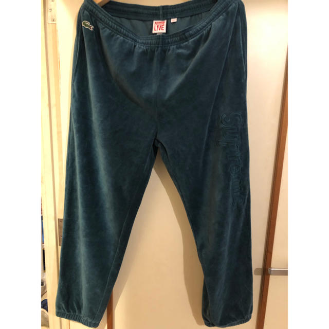 Supreme(シュプリーム)の supreme lacoste velour track pants (L) メンズのパンツ(その他)の商品写真