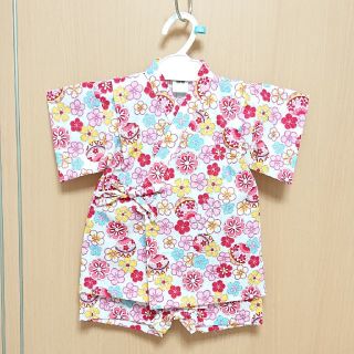 キッズ服 女の子 浴衣 和柄(花・手鞠) 上下セットアップ(甚平/浴衣)