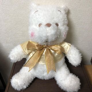 クマノプーサン(くまのプーさん)のくまのプーさん 赤いほっぺ メガジャンボ ホワイトゴールド ぬいぐるみ(ぬいぐるみ)