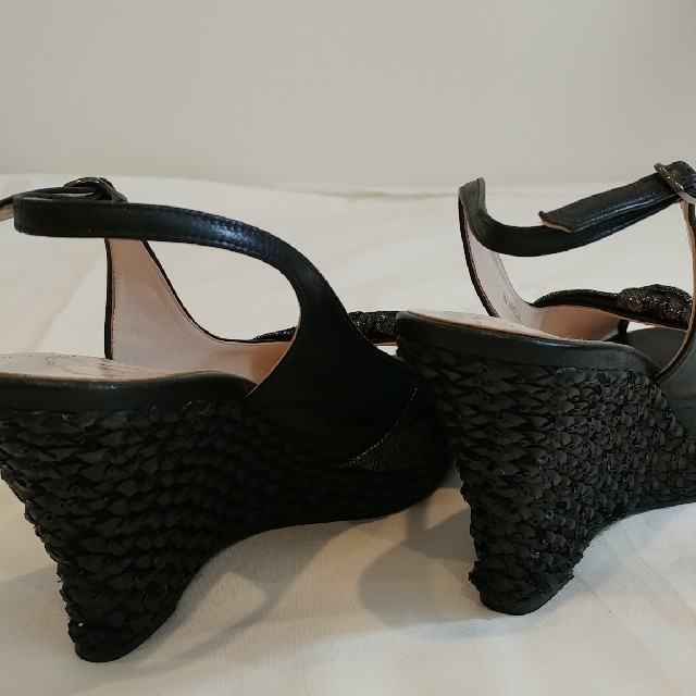 黒サンダル レディースの靴/シューズ(サンダル)の商品写真