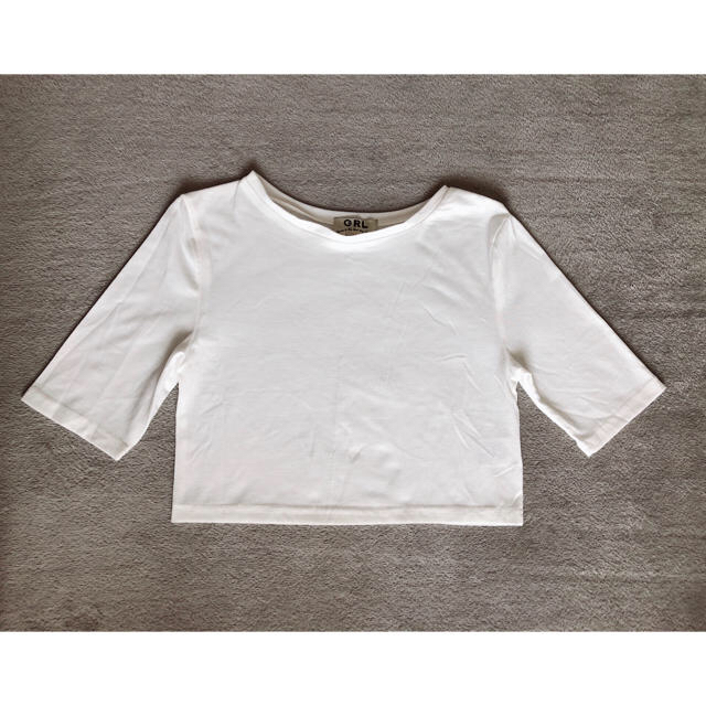 GRL(グレイル)のGRLショート丈トップス・ホワイト・白 レディースのトップス(Tシャツ(半袖/袖なし))の商品写真