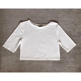 グレイル(GRL)のGRLショート丈トップス・ホワイト・白(Tシャツ(半袖/袖なし))