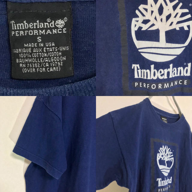 Timberland(ティンバーランド)の【アジのあるアメリカ製ビッグロゴ】ティンバーランド ビンテージ厚手コットンTEE メンズのトップス(Tシャツ/カットソー(半袖/袖なし))の商品写真