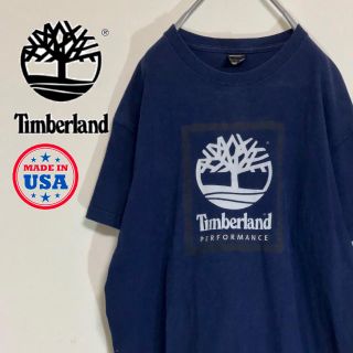 ティンバーランド(Timberland)の【アジのあるアメリカ製ビッグロゴ】ティンバーランド ビンテージ厚手コットンTEE(Tシャツ/カットソー(半袖/袖なし))