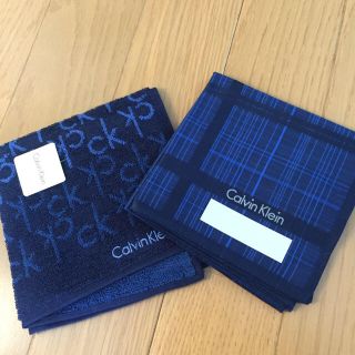 カルバンクライン(Calvin Klein)のカルバンクライン 男性用ハンカチ2枚(ハンカチ/ポケットチーフ)