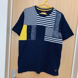 ハッシュパピー(Hush Puppies)の[美品]ハッシュパピー 半袖Tシャツ M メンズ ネイビー(Tシャツ/カットソー(半袖/袖なし))