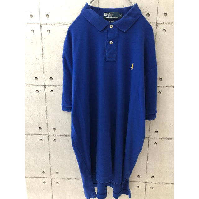 POLO RALPH LAUREN(ポロラルフローレン)の古着 90's ポロラルフローレン ポロシャツ ベージュ メンズのトップス(ポロシャツ)の商品写真