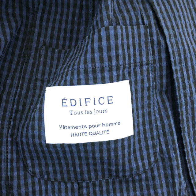 EDIFICE(エディフィス)のエディフィス  シアサッカーストライプジャケット メンズのジャケット/アウター(テーラードジャケット)の商品写真