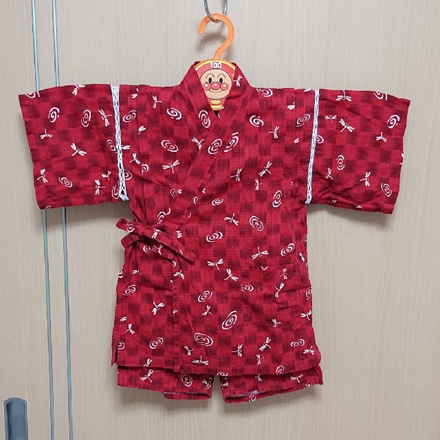 キッズ服 男の子 甚平 トンボ柄 上下セットアップ キッズ/ベビー/マタニティのキッズ服男の子用(90cm~)(甚平/浴衣)の商品写真