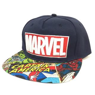 マーベル(MARVEL)のMARVEL マーベル 日本未発売 ボックス 刺繍ロゴ スナップバック　キャップ(キャップ)