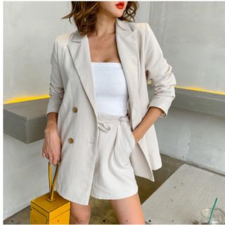 リラクシングセットアップ JACKET BEIGE(テーラードジャケット)