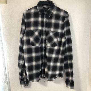 サンローラン(Saint Laurent)のAMIRI check shirts black white XS(シャツ)