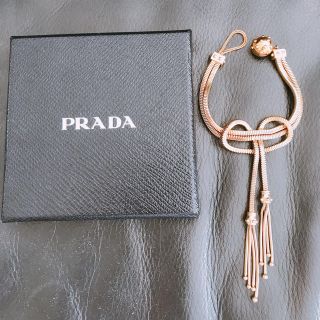 アッシュペーフランス(H.P.FRANCE)のPRADAリボンチェーン ゴールド ブレスレット12万円(ブレスレット/バングル)