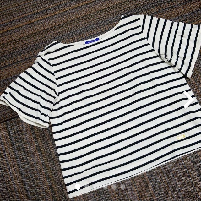 BURBERRY BLUE LABEL(バーバリーブルーレーベル)のブルーレーベル・クレストブリッジ　ボーダーTシャツ38 レディースのトップス(Tシャツ(半袖/袖なし))の商品写真