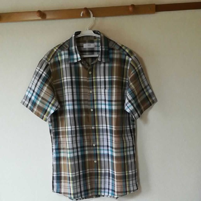 UNIQLO(ユニクロ)のユニクロ♪リネンコットンチェックシャツ・半袖 メンズのトップス(シャツ)の商品写真