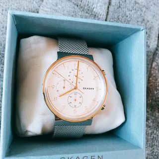 スカーゲン(SKAGEN)のSKAGEN ANCHER ★美品★スチールメッシュクロノグラフ SKW6361(腕時計(アナログ))