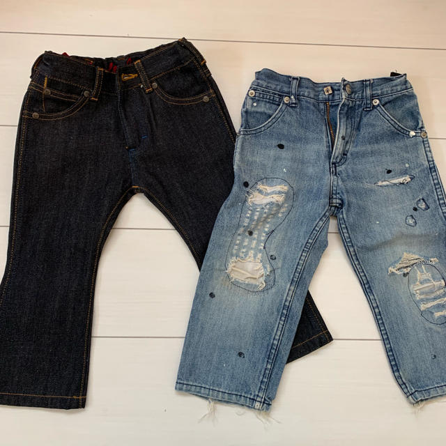 Wrangler(ラングラー)のラングラーデニム2枚セット キッズ/ベビー/マタニティのキッズ服女の子用(90cm~)(パンツ/スパッツ)の商品写真